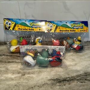 Spongebob Squarepants RUBBER DUCKS Duckies COMPLETE SET of 9 Sandy Patrick NEW